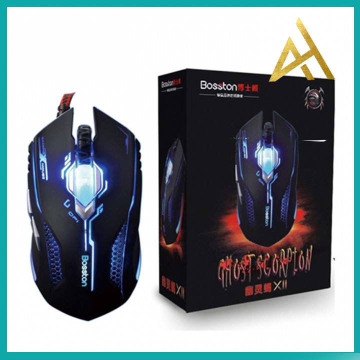 Chuột Máy Tính Laptop Mouse Chơi Game BOSSTON X11 Đèn LED - Chuột Gaming Có Dây Chuyên Game