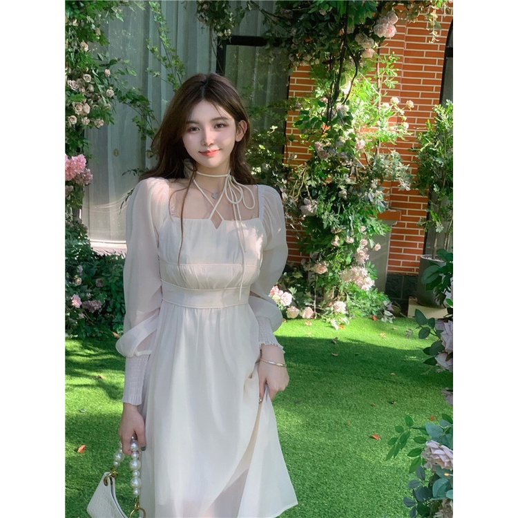 Váy vintage dài sang chảnh DỰ TIỆC - KỈ YẾU _ váy tiểu thư quyến rũ tay bồng