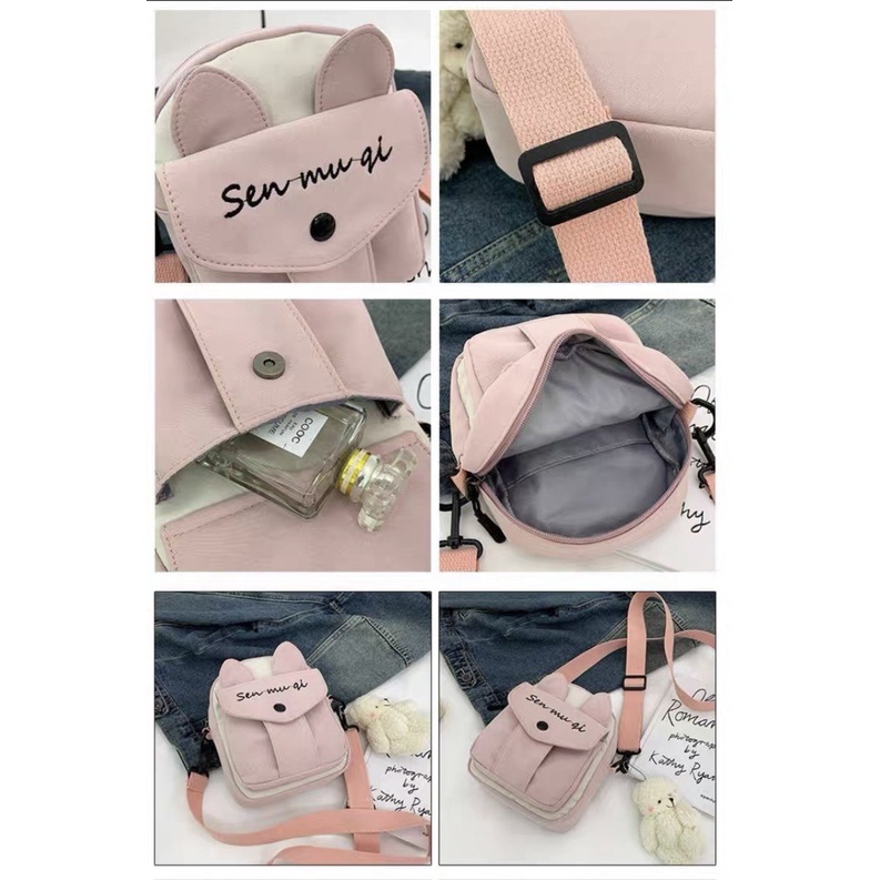 Túi đeo chéo nữ Túi đeo vai nữ mini vải canvas,đi chơi,cute,cá tính,đẹp,hàn quốc,đi tiệc,cute