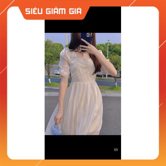 Đầm Nữ Vải Tơ Ánh Kim, Váy Tiểu Thư Sang Chảnh | BigBuy360 - bigbuy360.vn