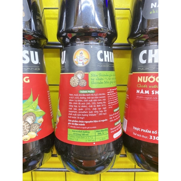 Nước tương nấm Shitake Chinsu chai 330ml