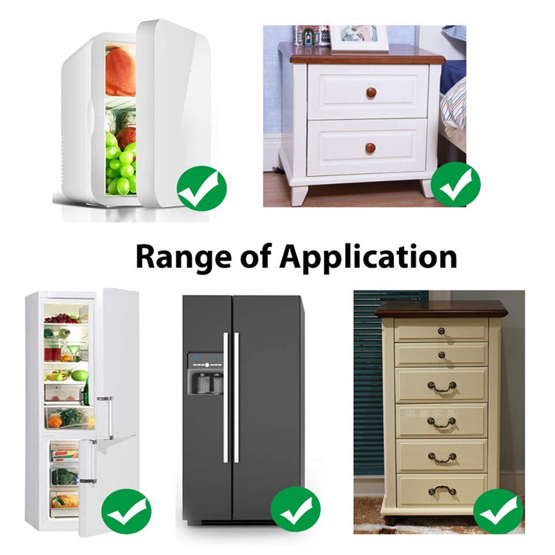 1 Bộ Ổ Khóa Tủ Lạnh Kèm Chìa Khóa An Toàn Tiện Dụng Cho Bé