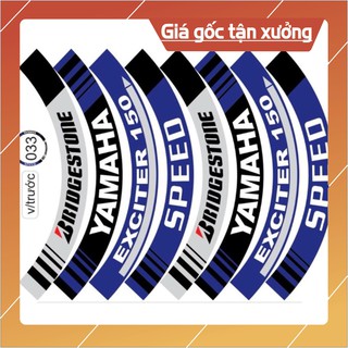 Siêu Rẻ Tem Vành Full Bánh Yamaha Xanh Trắng Mã Tem 033