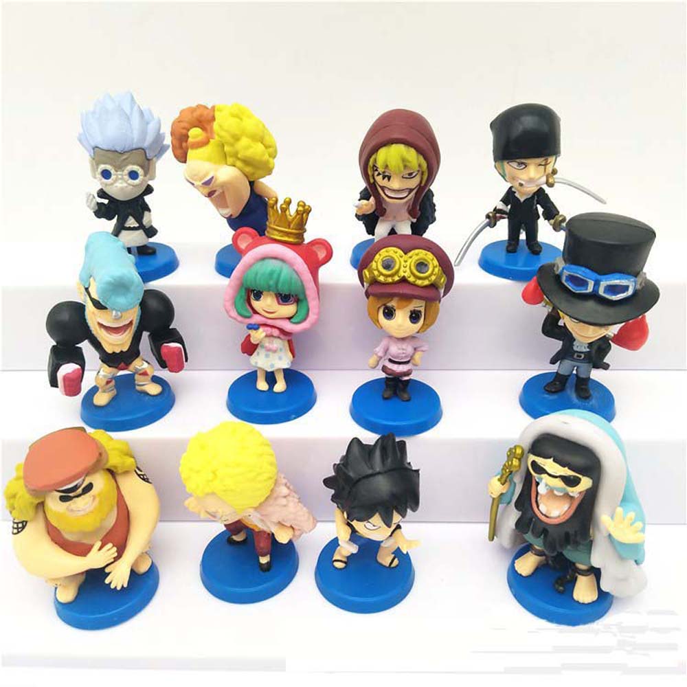 Set 12 Mô Hình Nhân Vật Phim Hoạt Hình One Piece Bằng Pvc