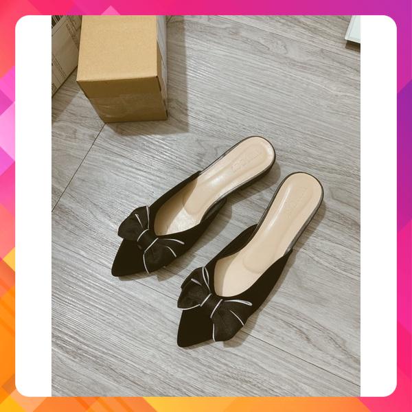 Dép sục + bệt nhung nơ lụa siêu xinh