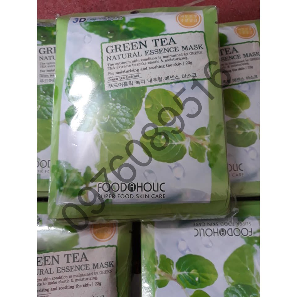 Mặt nạ 3D Foodaholic Hàn Quốc trà xanh