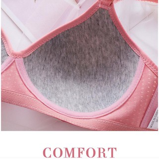 Áo ngực nữ không dây nâng dáng che toàn phần bằng cotton