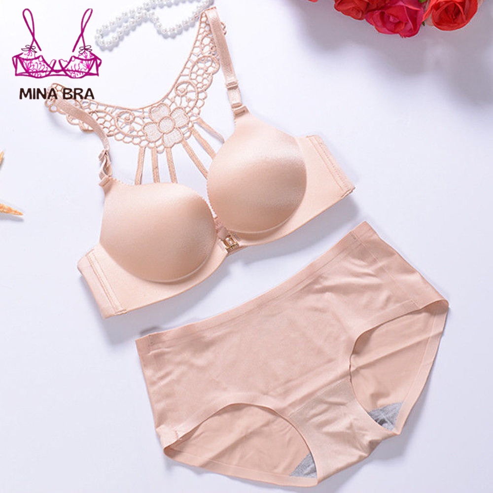 Áo Ngực Cài Trước Siêu Đẩy Thời Trang MINABRA Áo Lót Tạo Khe Họa Tiết Da Báo CT05 | BigBuy360 - bigbuy360.vn