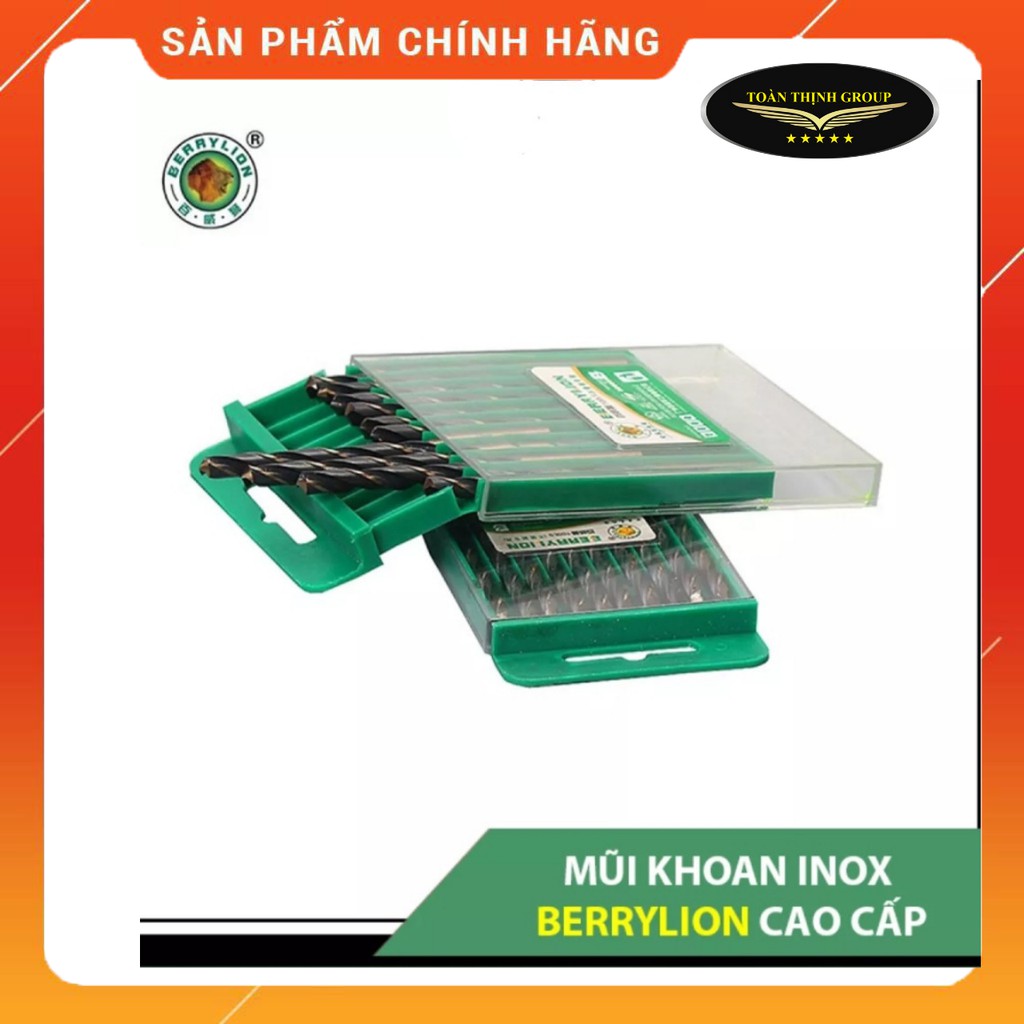Mũi khoan Inox Berrylion  Cao Cấp Nhiều Kích Cỡ Chính Hãng Từ 2mm Đến 7mm, Khoan Được Gỗ-Sắt-Inox