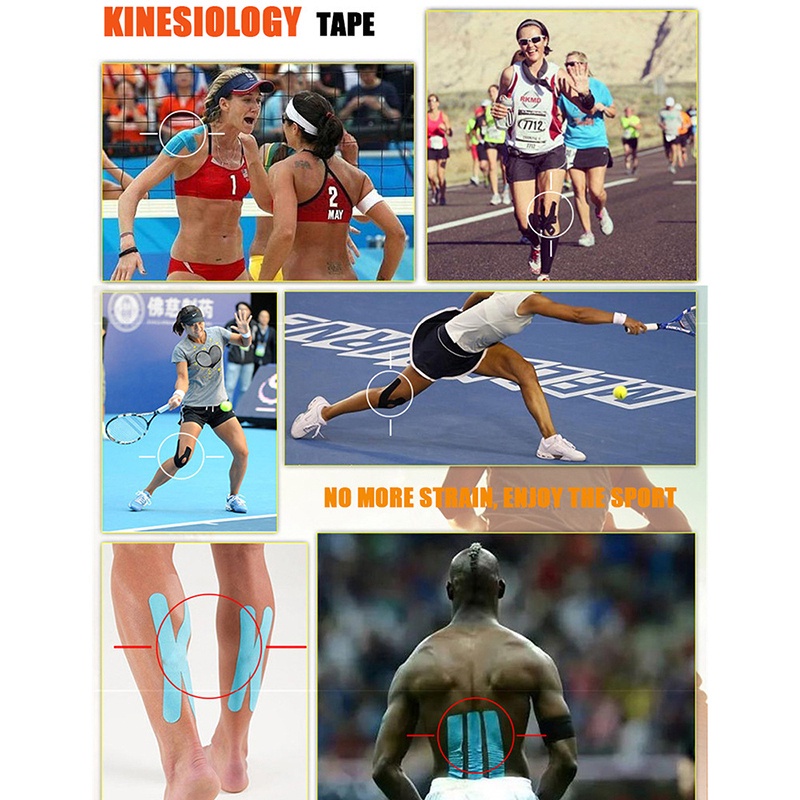 Băng Dán Cơ Thể Thao Cao Cấp Kinesiology Tape Băng Dán Thể Thao Bóng đá Hỗ Trợ Chống Chấn Thương