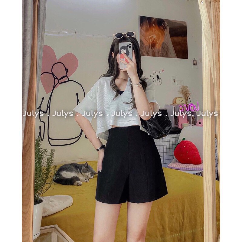 [RẺ VÔ ĐỊCH] Áo Croptop Khoét Ngực Cổ Bẻ (Ảnh Thật Shop Chụp Kèm Video)