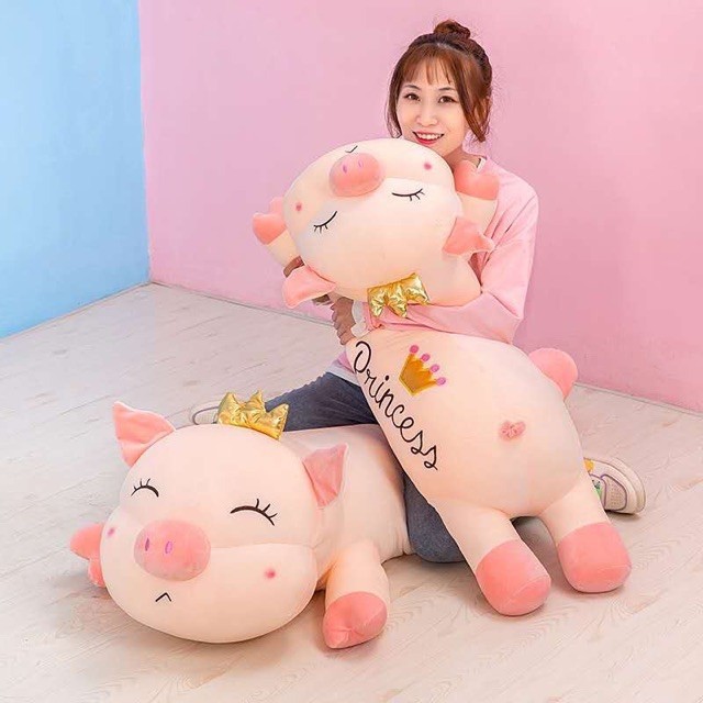 Heo Bông Vương Miện Siêu dễ thương | gấu bông thú nhồi