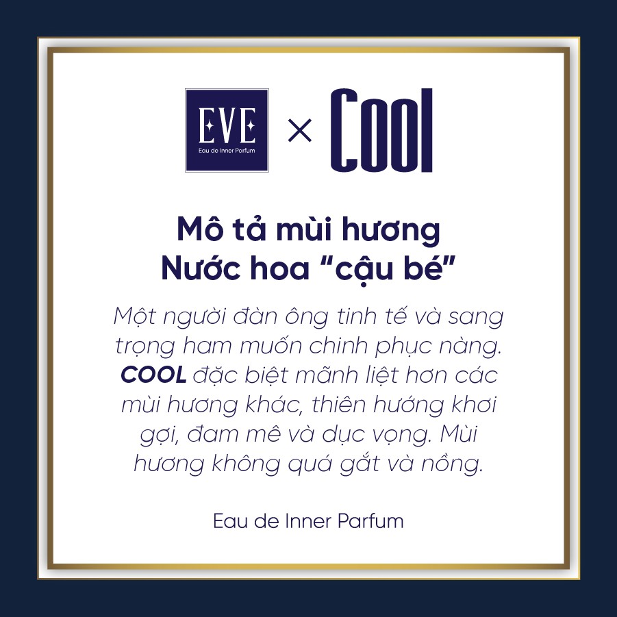 Nước hoa vùng kín nam 1ml COOL - Nước hoa vùng kín chính hãng EVE - Eau de Parfum (Có che tên sản phẩm)