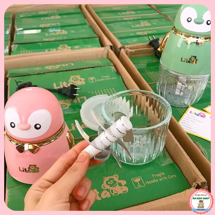 Máy Xay Ăn Dặm Lita 0.3 Lít cao cấp cho bé 8 lưỡi dao, Bảo hành 12 tháng lỗi nhà sản xuất