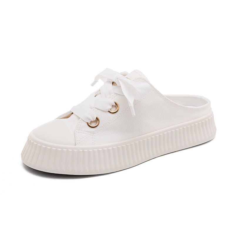 Giày Canvas Không Gót 2022 Phong Cách Mùa Hè Mới Dễ Phối Đồ Cho Nữ