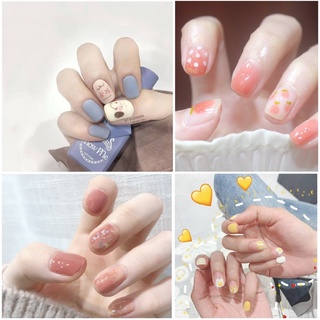 Miếng Dán Móng Tay Họa Tiết Hoạt Hình Snoopy Phối Màu Gradient Chống Thấm Nước