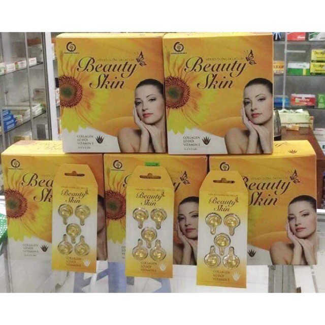 Viên bôi dưỡng da cao cấp Beauty Skin hộp 10 vỉ x 5 viên