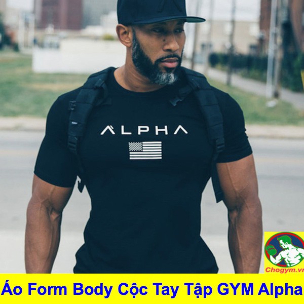 Áo Form Body Cộc Tay Tập GYM Alpha