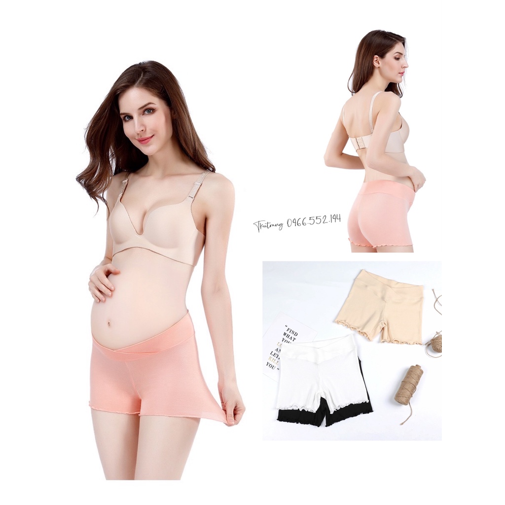 Quần Đùi Bầu KA3105 Cạp Chéo Mặc Trong Váy , Quần Váy Cotton Mát Lạnh form bigsize