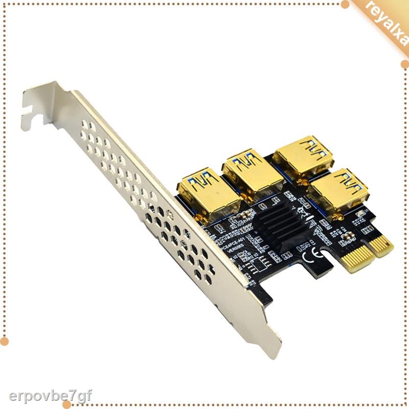 TỰ NHIÊN Bộ Chuyển Đổi Pcie 1 Sang 4 Pci 16X Pci E 1X Sang 4 Pci E Usb 3.0 4 Khe Cắm Ổn Định Và An Toàn