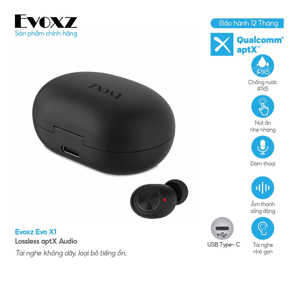 Tai nghe Bluetooth TWS Evoxz - X1