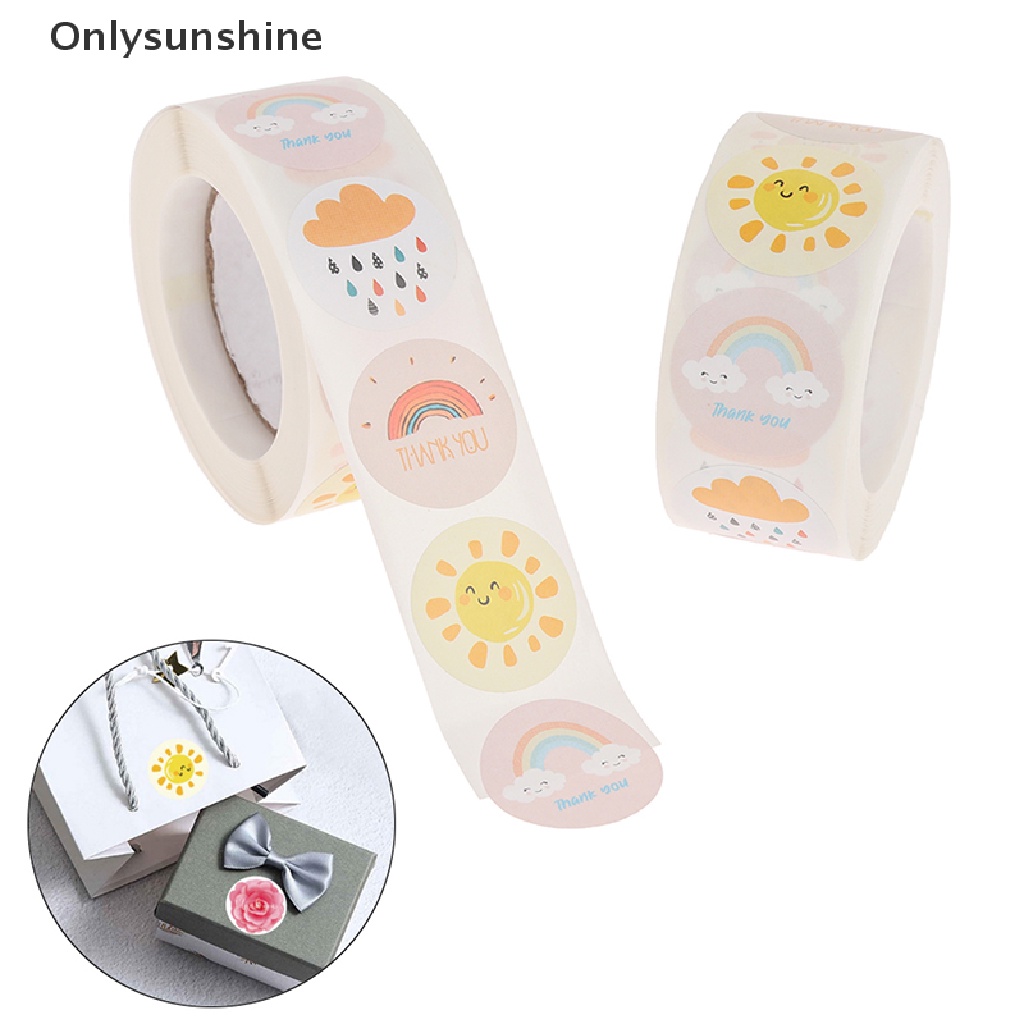 Set 500 Sticker Dán Trang Trí In Chữ Thank You Độc Đáo