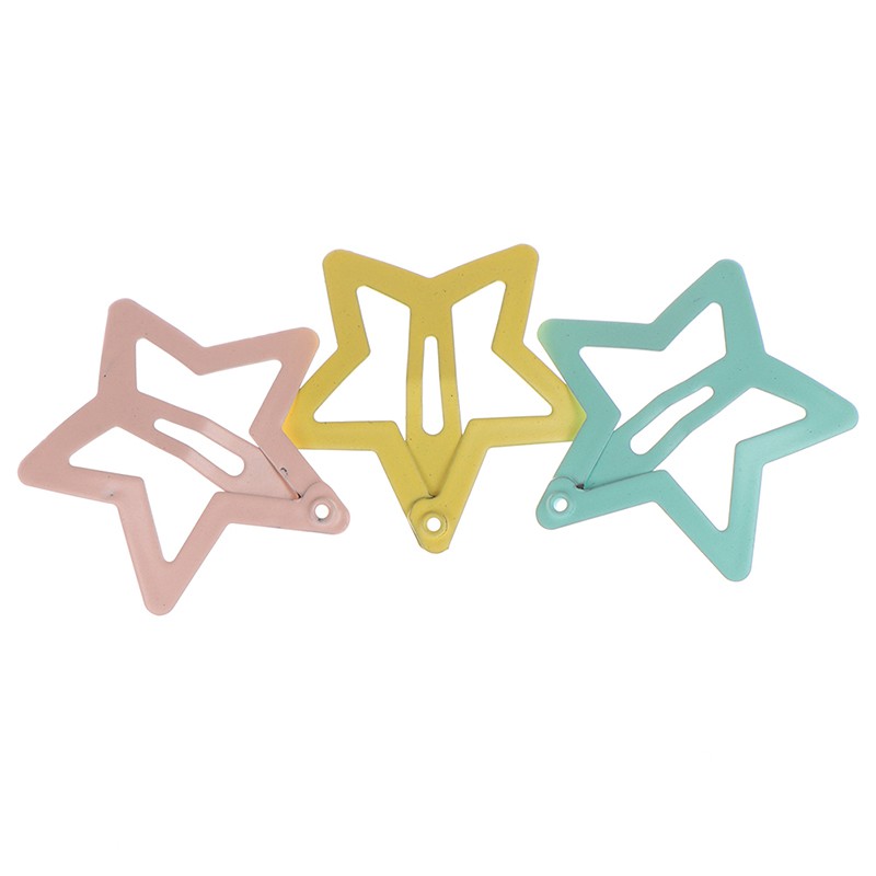 Set 6 Kẹp Tóc Kim Loại Hình Ngôi Sao Dễ Thương Cho Bé Gái