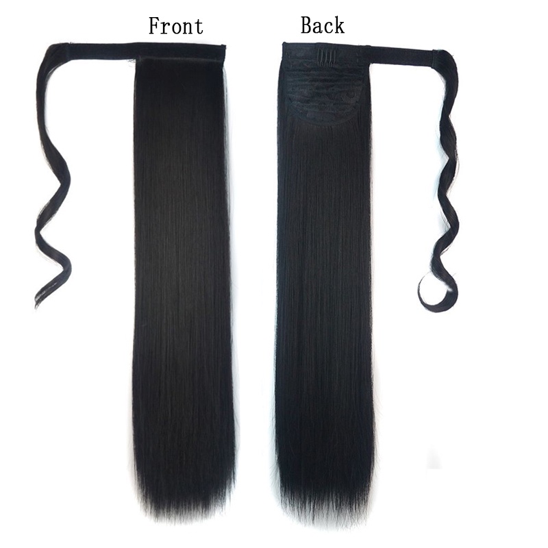 Tóc Giả Đuôi Ngựa Thẳng Dài 22 Inch Có Kẹp Tiện Lợi Dành Cho Nữ