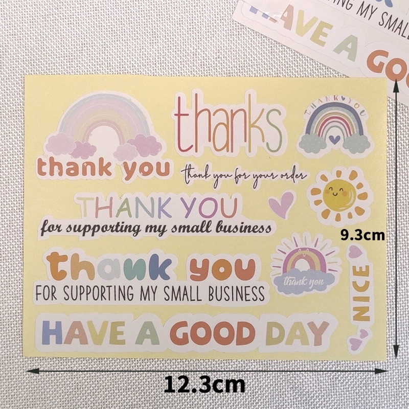 set dán thank you 11 chi tiết trang trí hộp quà