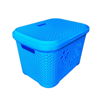 Rổ nắp hoa Việt Nhật - Sọt đựng đồ cao cấp có nắp-[NHỎ]