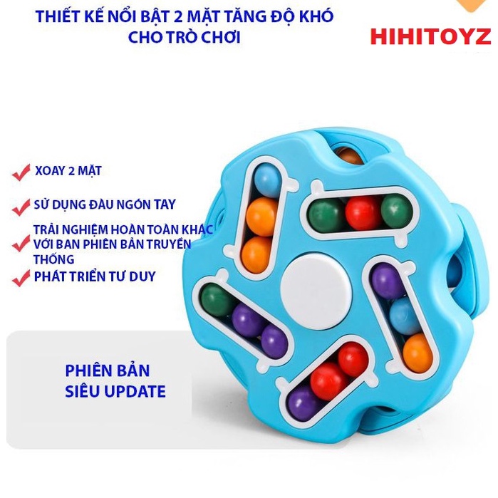 Rubik Biến Thể Hạt Đậu, Rubik hình Ngôi Sao 2 trong 1 Magic Bean Spinner, Đồ chơi thông minh cho bé