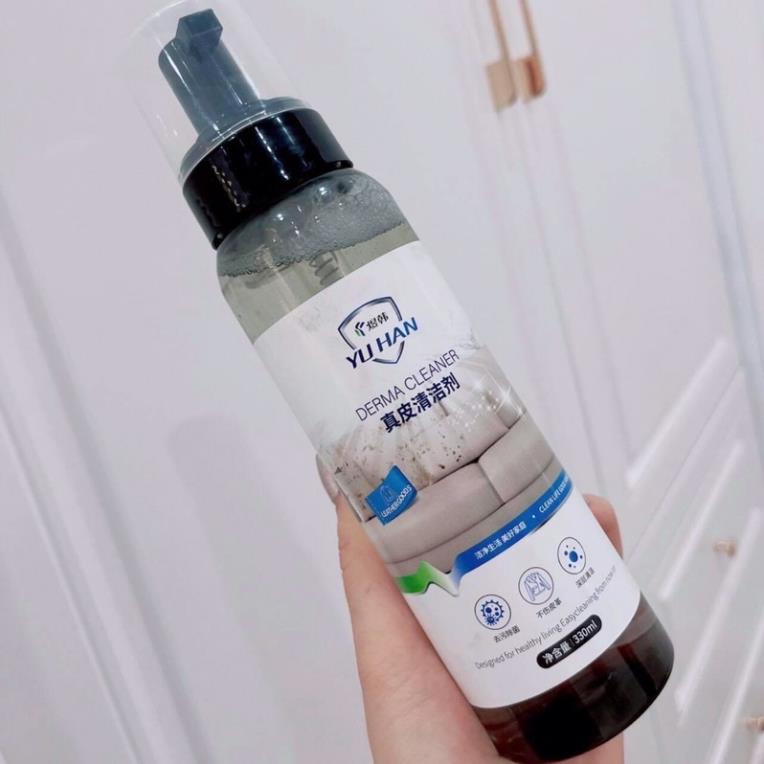 Kem lau đa năng YUHAN đồ da - túi xách - sofa - áo da dạng bọt siêu sạch 330ML