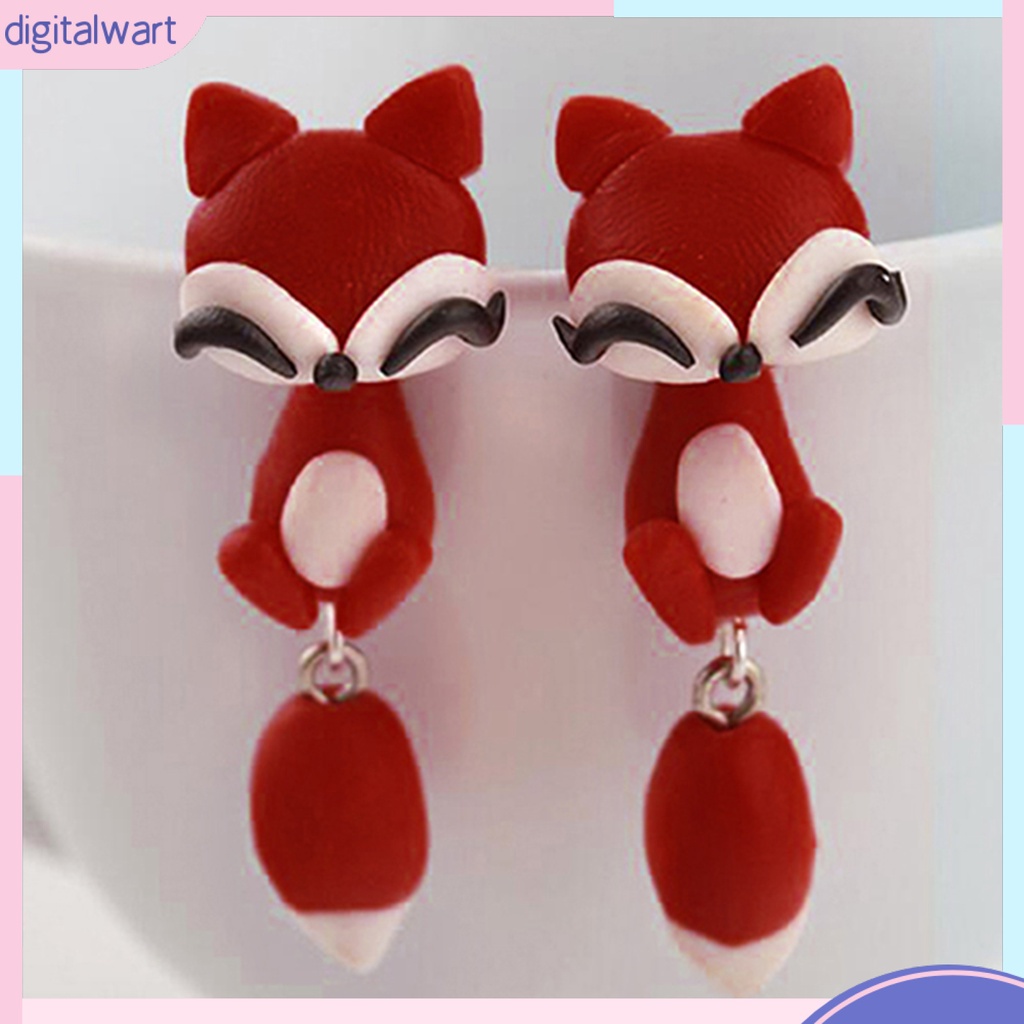 Dg✌❤ Bông Tai Hình Thú Hoạt Hình Bằng Đất Sét Polymer Handmade