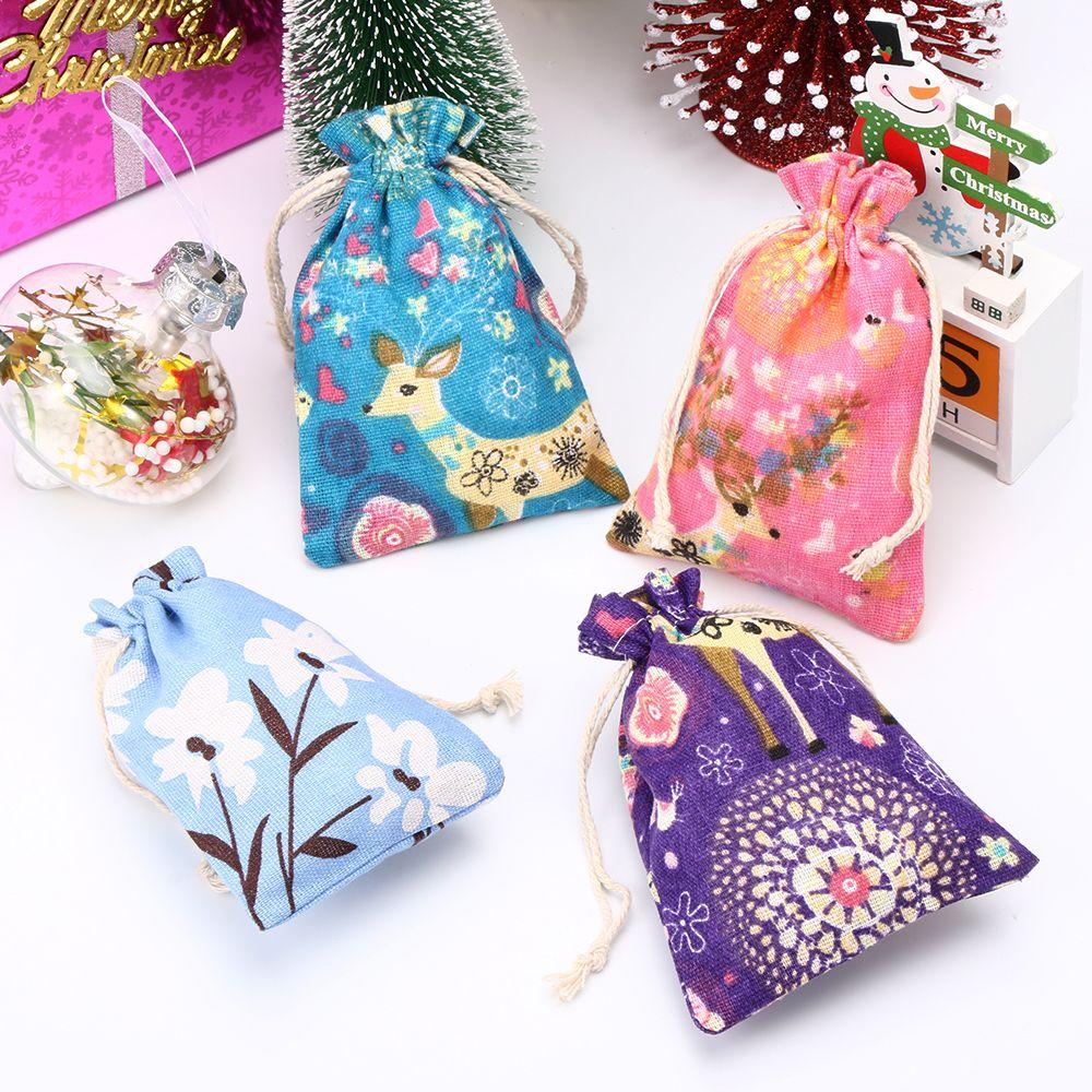CONOPERY Túi Vải Lanh Đựng Trang Sức / Quà Giáng Sinh