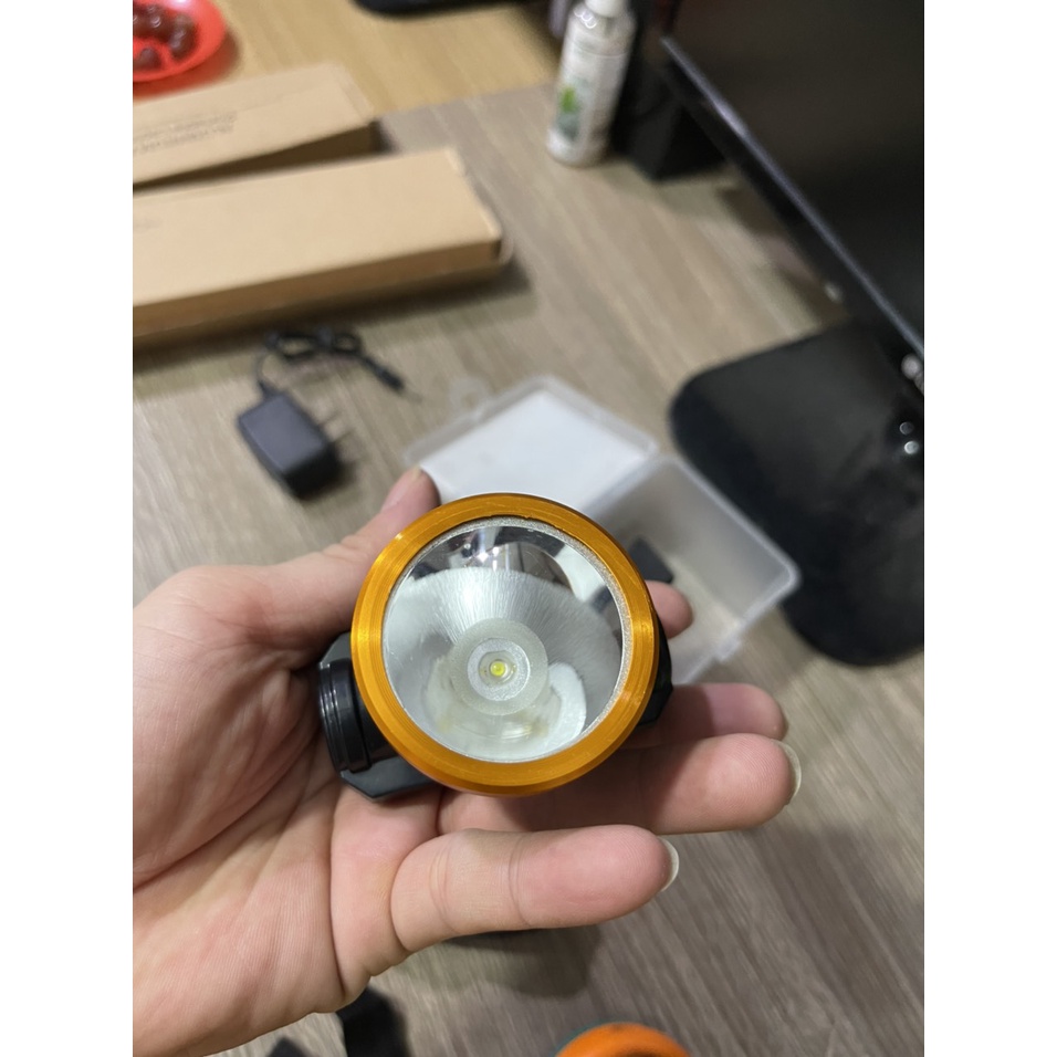 Đèn pin đội đầu 50W chiếu xa siêu sáng- kèm sạc và dây đeo SF5 Shalla K501