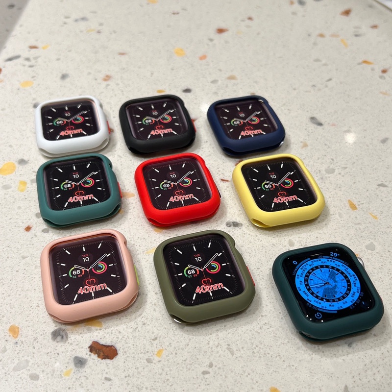 Vỏ Silicone Mềm Nhám Chống Sốc Cho Đồng Hồ Apple Watch 7 6 5 3 41mm 45mm 40MM 44MM