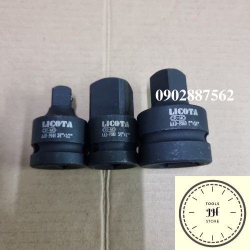 đầu tuýp chuyển 1/2 3/4 1''in LICOTA thép đen CR-MO cao cấp taiwan