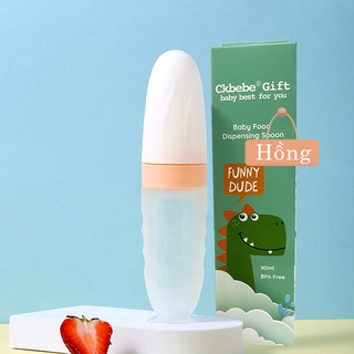 Bình thìa ăn dặm cho bé silicon Ckbebe