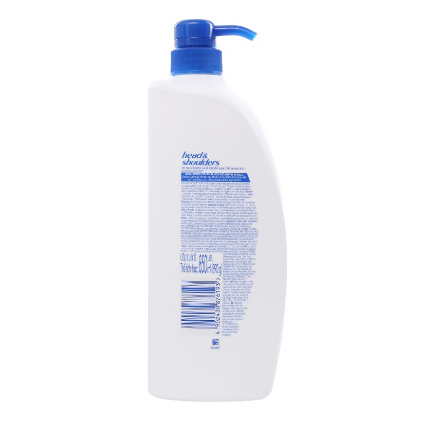 Dầu gội sạch gàu Head & Shoulders cho da đầu ngứa 850ml