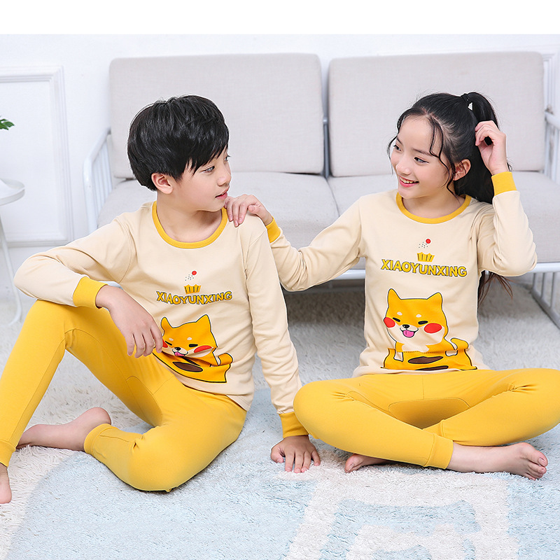 Bộ Đồ Ngủ Cotton 4 Món Họa Tiết Hoạt Hình Đáng Yêu Cho Bé