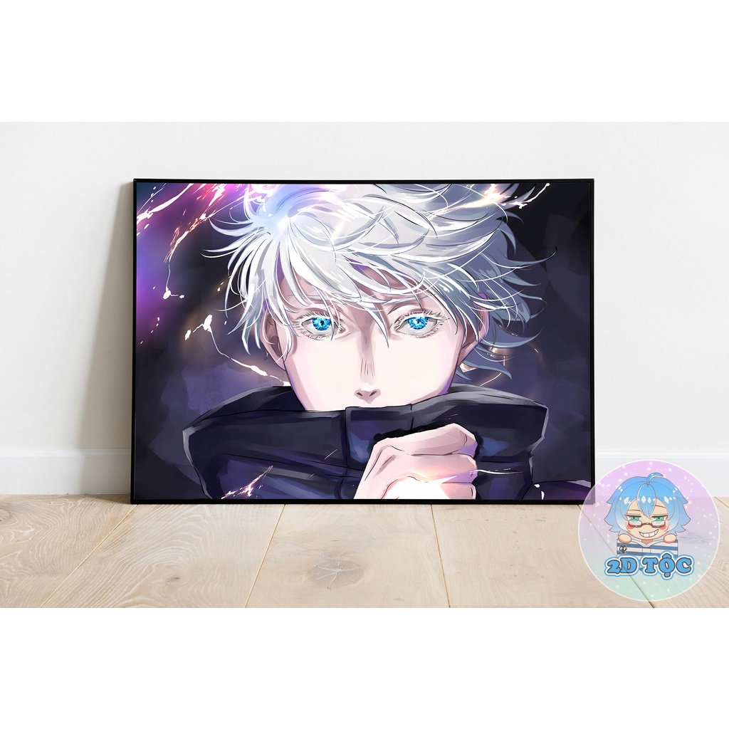 TRANH POSTER A3 GOJO SATORU  ANIME MANGA JUJUTSU KAISEN CHÚ THUẬT HỒI CHIẾN CHẤT LIỆU GIẤY CAO CẤP - 2D TỘC SHOP