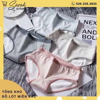 [ Mã FASHIONXANH44 giảm 10% tối đa 30K đơn 99K] Quần Lót Cotton Tăm Phối Kẻ Siêu Đẹp 031