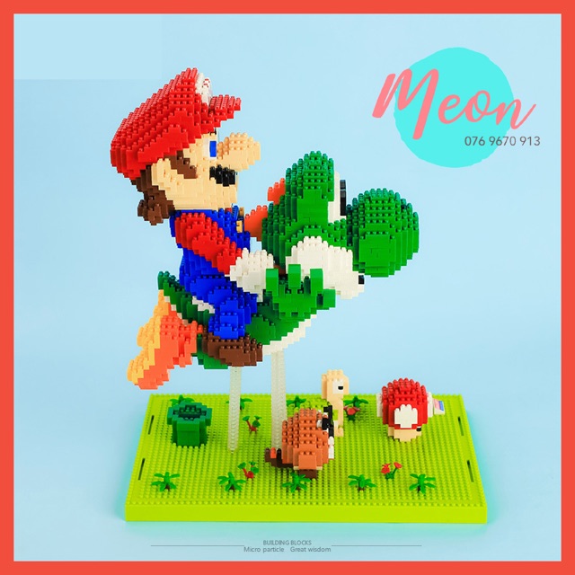Xếp hình lego Yoshi and Mario - Miniblock Yoshi Mario size XL