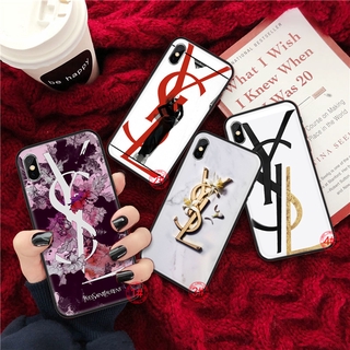 Ốp lưng điện thoại mềm dành cho iPhone 12 Mini 11 Pro XR XS Max 166Q hình logo YSL