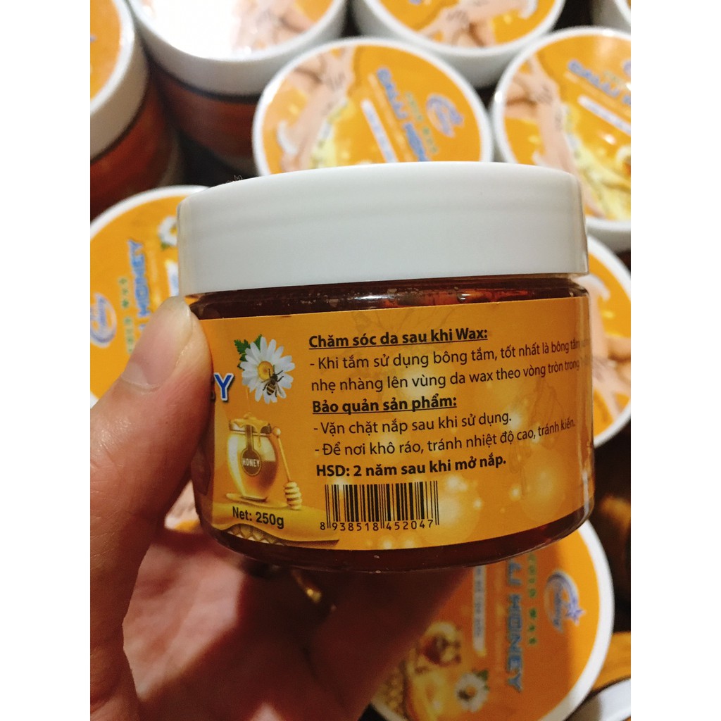 TẨY LÔNG TOÀN THÂN, triệt lông nách ria mép, chân, tay, vùng kín; Sáp wax Calli Honey 250g - WCH