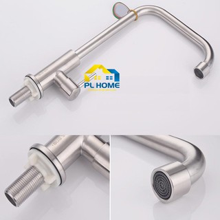 Vòi rửa chén lạnh inox 304 phi ống 18