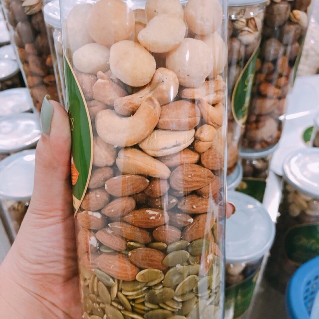 Mixed nut 4 hạt (MACCA, ĐIỀU, HẠNH NHÂN, BÍ XANH