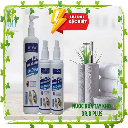 [Mua 1 tặng 1] Nước rửa tay khô Homevic Dr.D Plus 100ml