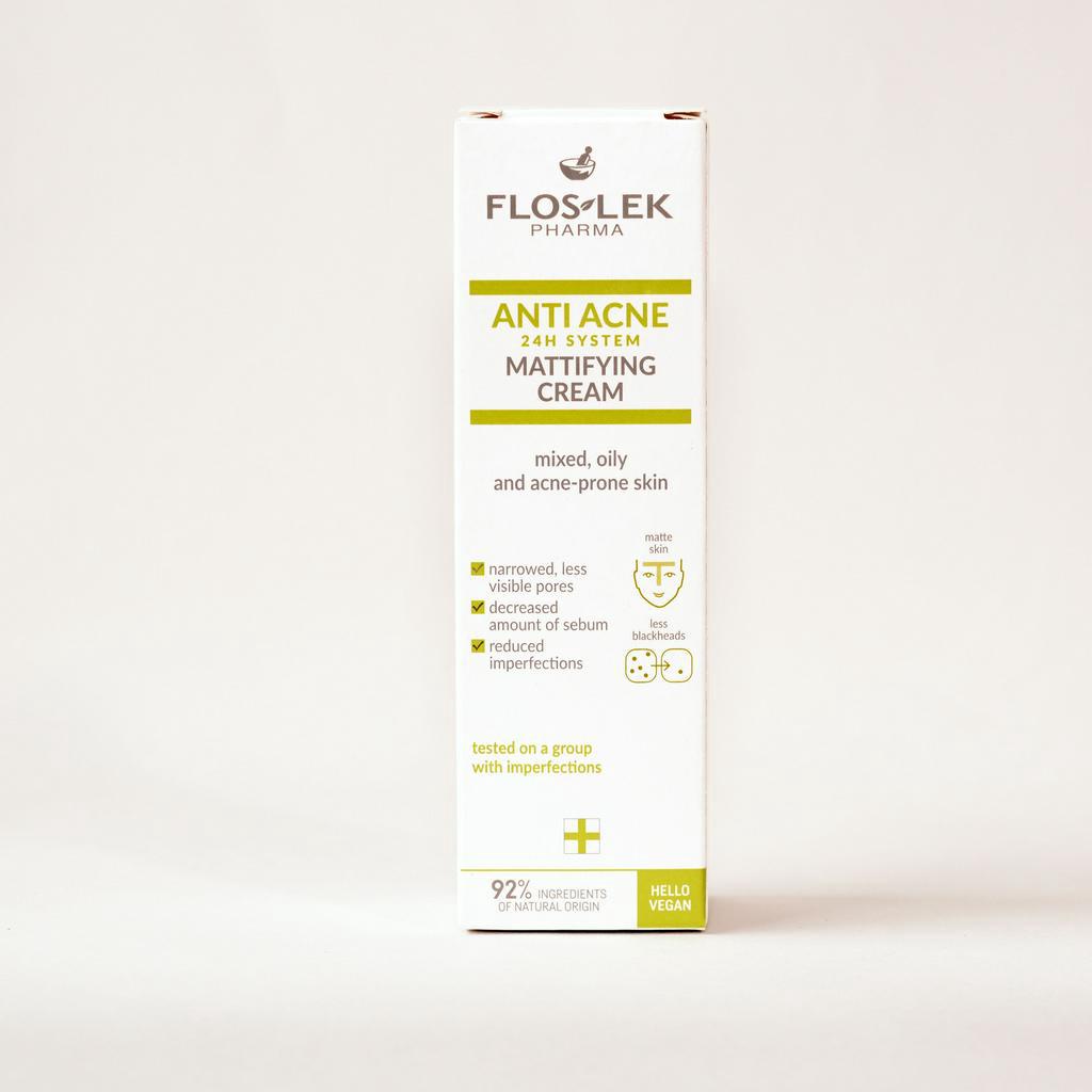 Kem kiểm soát dầu Floslek Anti Acne Mattifying Cream - Kem dưỡng Floslek