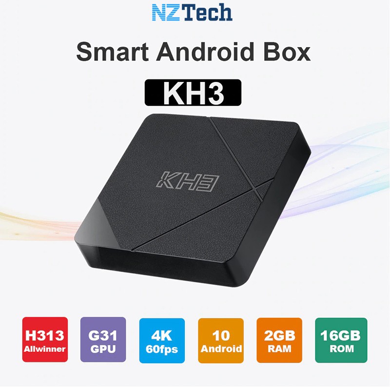 Tv Box Mecool KH3 chạy Android 10 chip Allwinner H313 lõi tứ ARM Cortex-A53, RAM 2G, Bộ nhớ 16GB